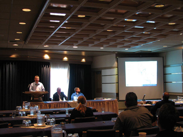 Doug Galarus presenting the AWOS/RWIS project at the 2011 NRITS conference.