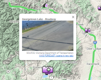 OSS Screenshot, 2020-05-28: MDT CCTV camera image, Georgetown Lake Roadway.