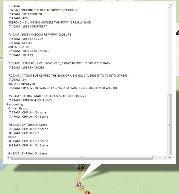 chp traffic incident history