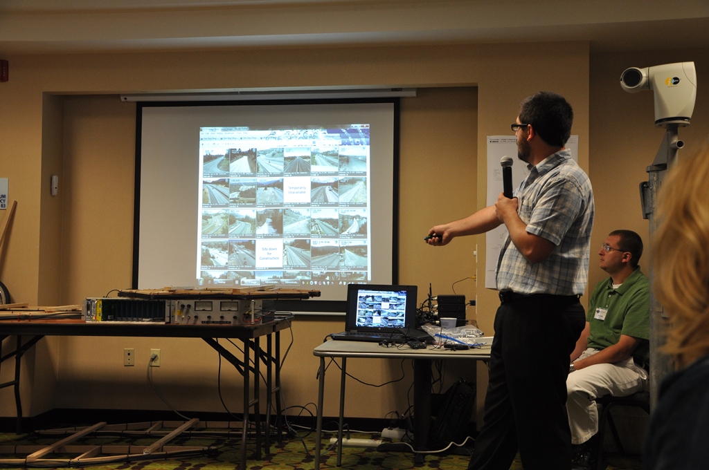 ITS Engineer Keith Koeppen demonstrates the features of the CCTV Image Relay at the 2013 Forum.