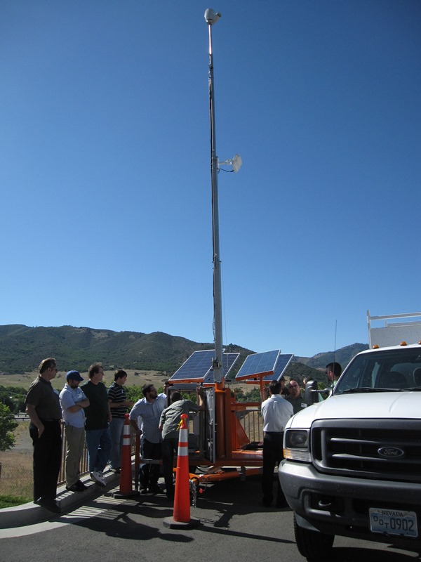 At the 2012 Forum, Nevada DOT gave a live demonstration using one of their ITS Hotspot Trailers deployed in the parking lot.